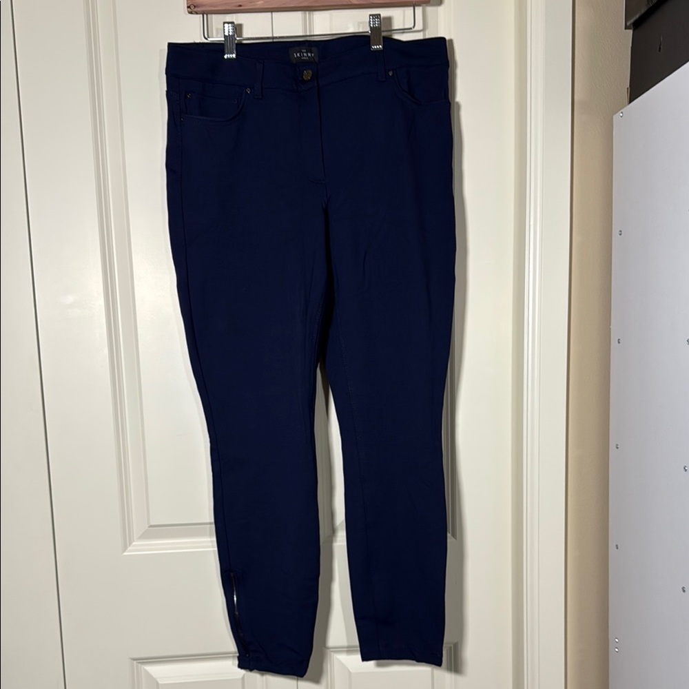 NWOT White House Black Market Dark Blue ‘The Skinny Ankle’ Ponte Pants Size 10